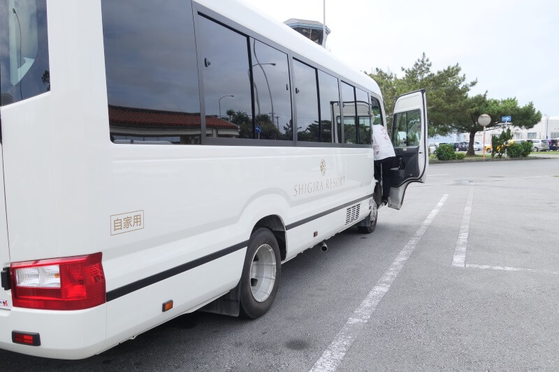 ホテルブリーズベイマリーナの送迎バス