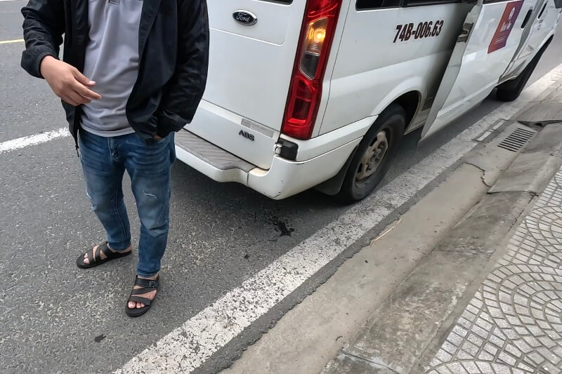 ホイアン旅行記1日目、シャトルバスでホイアンに着いたところ