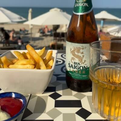 ホイアン旅行記2日目に行ったSeascape Restaurantで飲んだビールと食べたフライドポテト