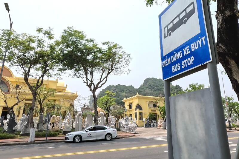 ダナン旅行記2日目、路線バスの帰りのバス停