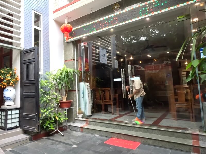 フエ旅行で滞在する宿に着いたところ