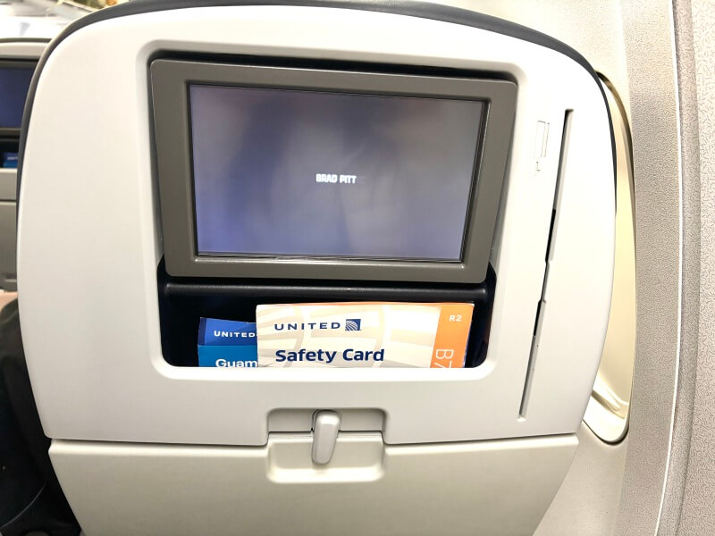 ユナイテッド航空「グアム⇔チューク」の機内コンテンツ