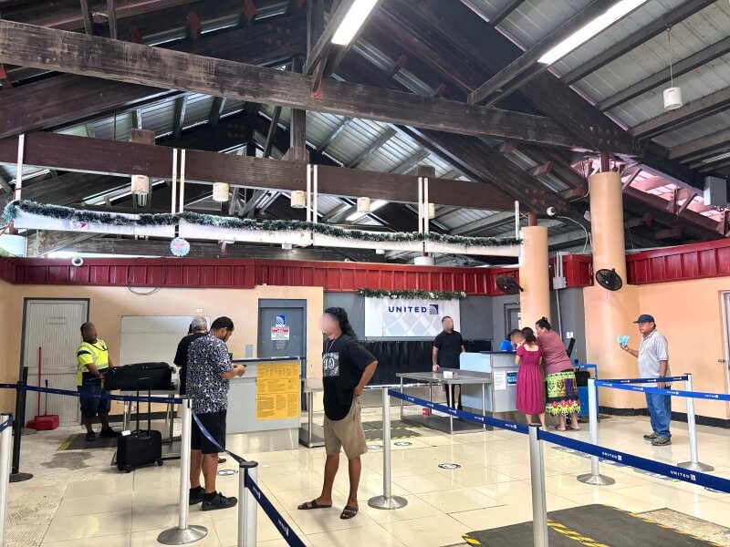ユナイテッド航空「チューク→グアム」に乗るためチェックインしたところ